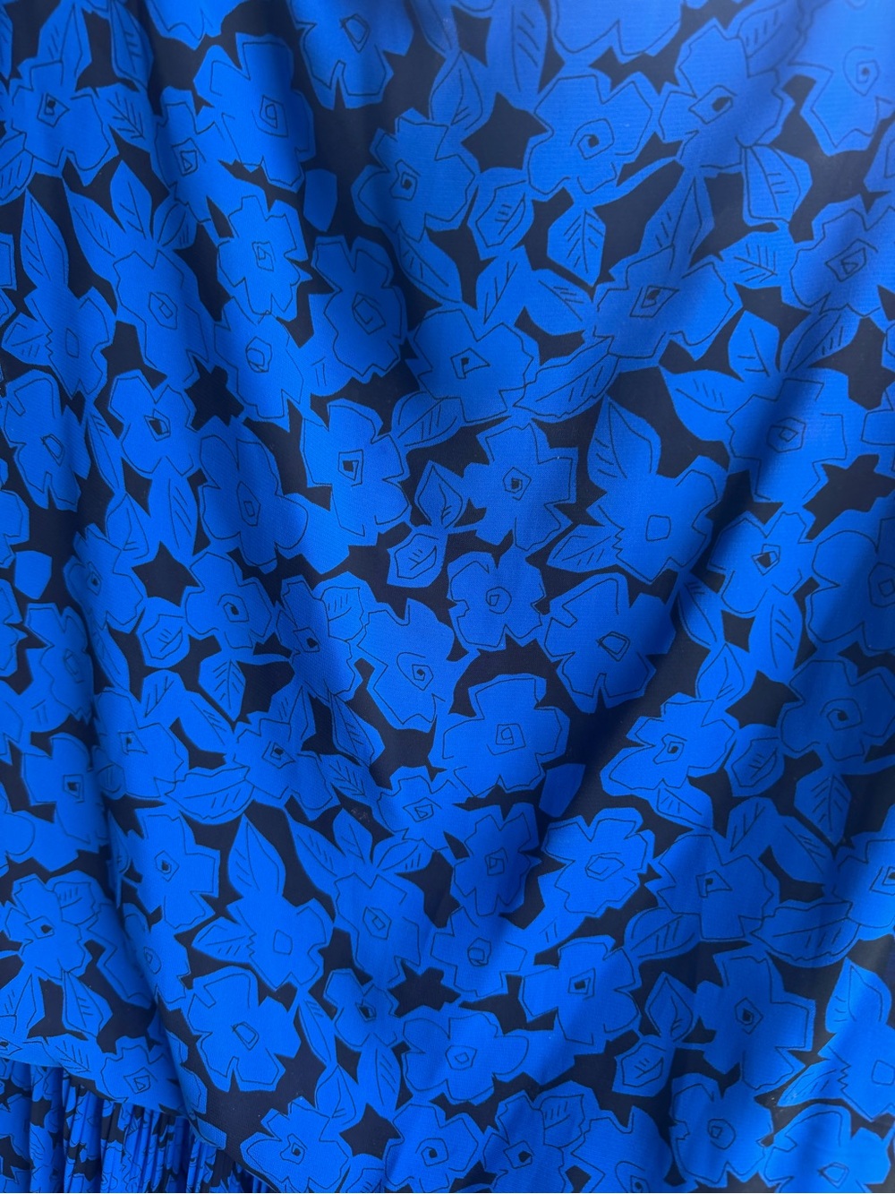 Bright Blue Floral Midi Dress - Picture 3 of 8
